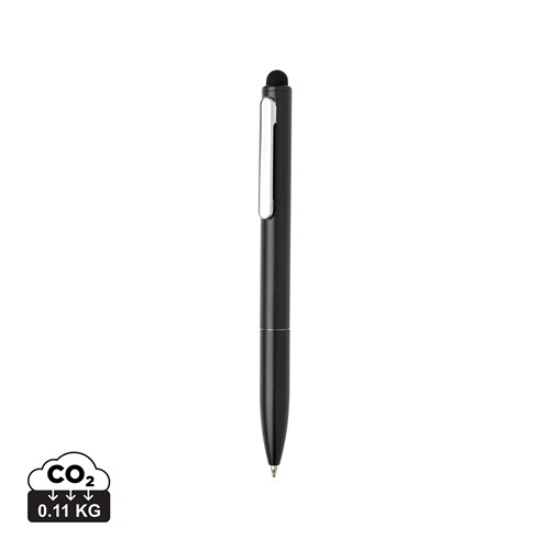 Stylo en aluminium recyclé certifié RCS avec stylet Kymi
