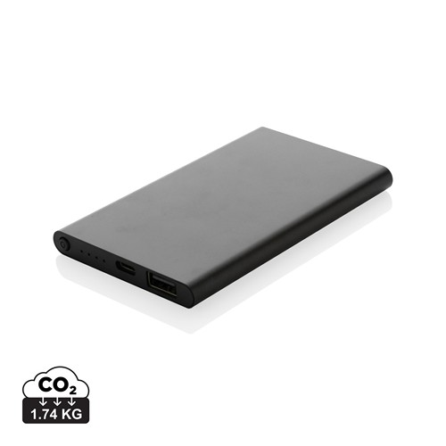 Powerbank 4000mAh en plastique recyclé/aluminium RCS