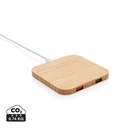 Chargeur sans fil 5W et USB en bambou