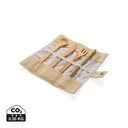 Set de couverts de voyage en bambou réutilisable
