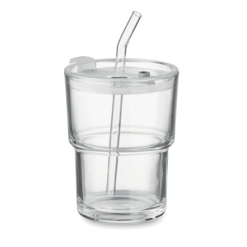 SIP Gobelet verre et paille 400ml