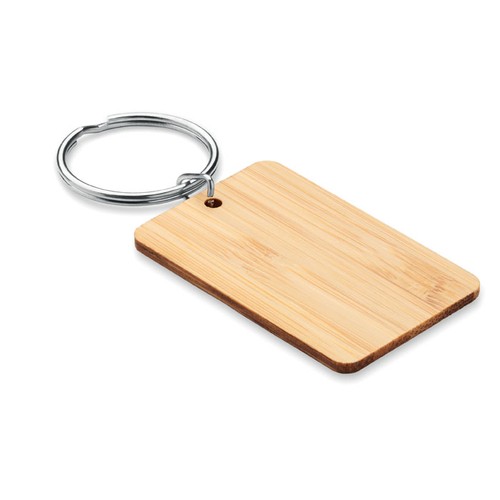 ANGLEBOO Porte-clés rectangulaire bambou