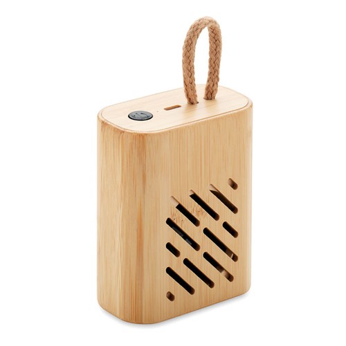 REY Haut-parleur sans fil bambou 3W
