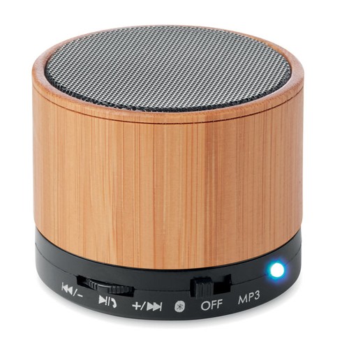 ROUND BAMBOO Haut-parleur sans fil bambou