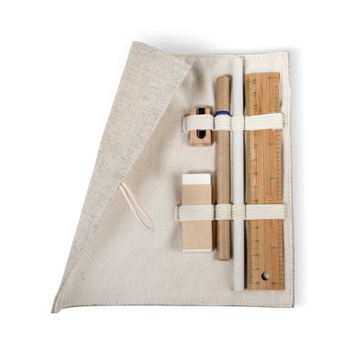 ECOSET Set d'écriture,pochette coton