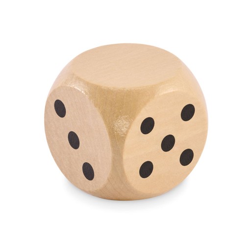 DADO Dés en bois Schima de 5cm dia