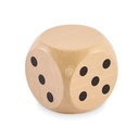 DADO Dés en bois Schima de 5cm dia