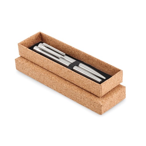 GRAZ SET Stylos en acier inox. recyclé