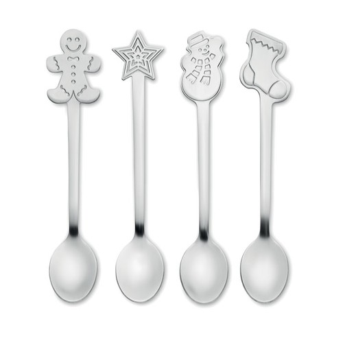 CHIP SET Set 4 cuillères à thé de Noël