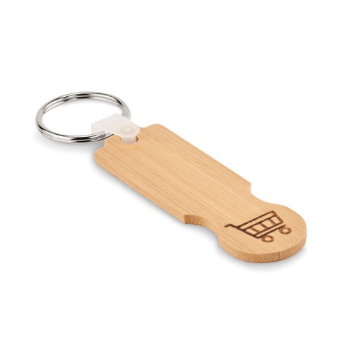 COMPRAS Porte-clés jeton en bambou