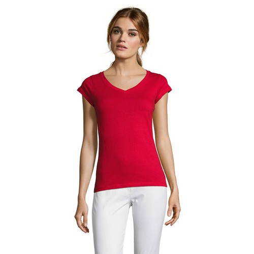 MOON T-SHIRT FEMME COL V